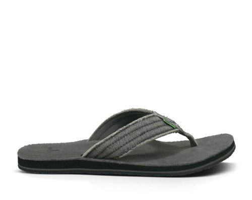 Sanuk Mens Fraid Not Deep Grey Flip Flops | TVLQWA140